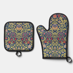 Violet and Columbine, William Morris Oven Mitt & Pot Holder Set