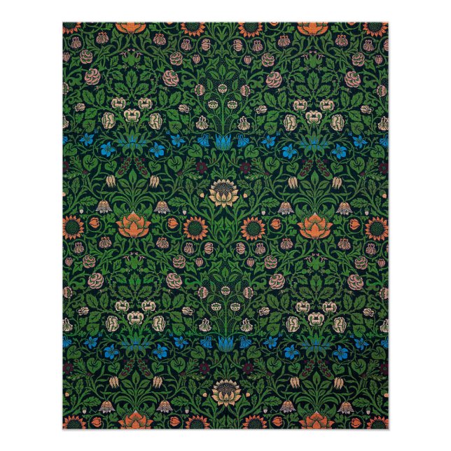 Violet and Columbine, William Morris Poster (Front)