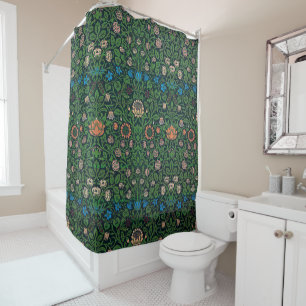 Violet and Columbine, William Morris Shower Curtain