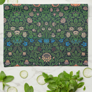 Violet and Columbine, William Morris Tea Towel