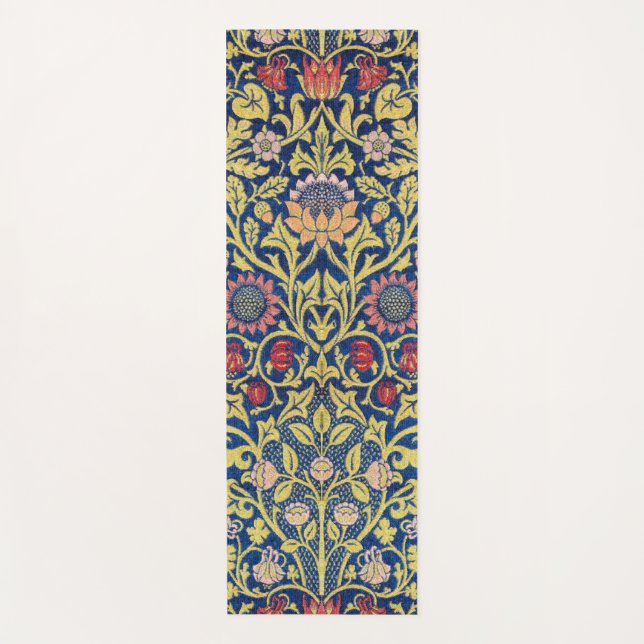 Violet and Columbine, William Morris Yoga Mat (Front)