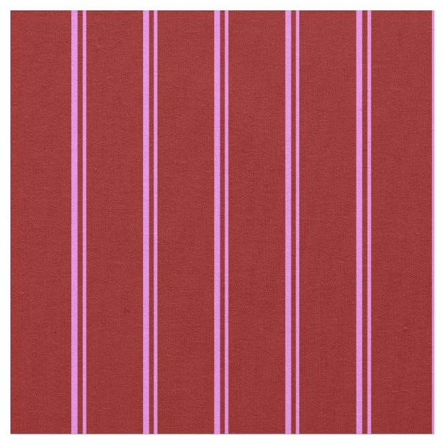 Violet and Dark Red Coloured Striped/Lined Pattern Fabric (Close Up)