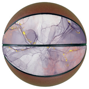 Violet and Gold Marble Basketball