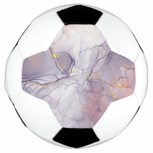 Violet and Gold Marble Football