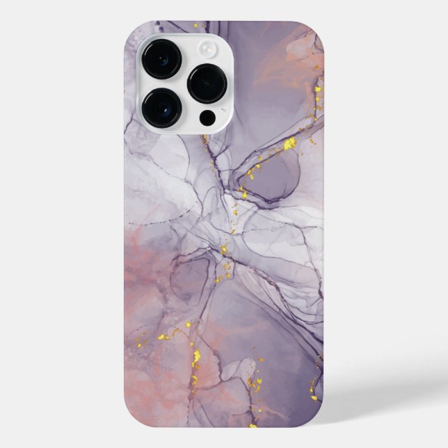 Violet and Gold Marble iPhone Case (Back)