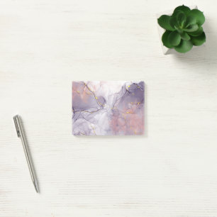 Violet and Gold Marble Post-it Notes