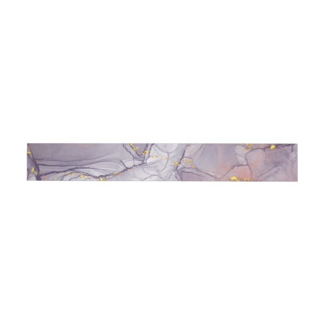 Violet and Gold Marble Wrap Around Label (Individual)