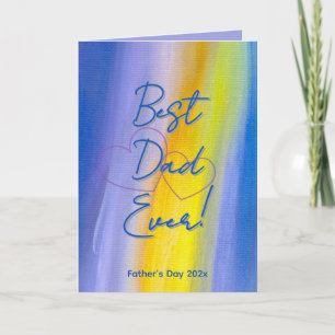 Violet and Golden Ray Abstract Card