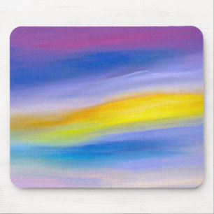 Violet and Golden Ray Abstract Mouse Mat