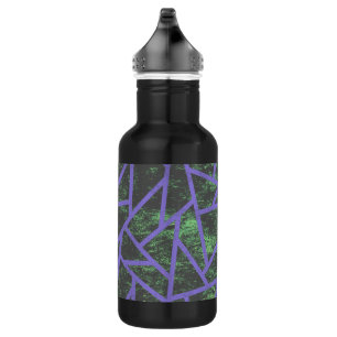 Violet and green mosaic pattern 532 ml water bottle