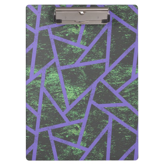 Violet and green mosaic pattern clipboard (Front)