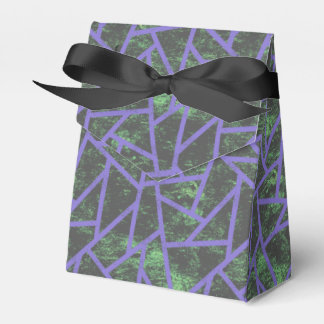 Violet and green mosaic pattern favour box