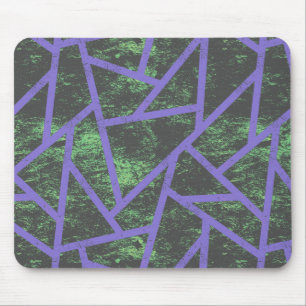 Violet and green mosaic pattern mouse mat