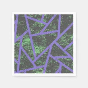 Violet and green mosaic pattern napkin