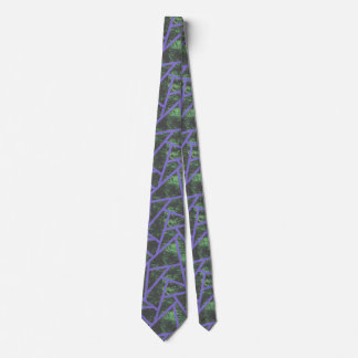 Violet and green mosaic pattern tie