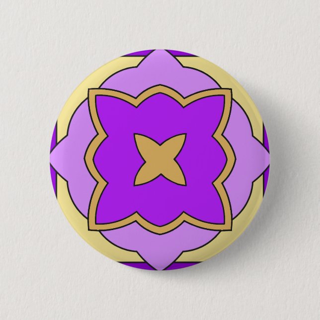 Violet and Lilac 6 Cm Round Badge (Front)