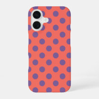 Violet and living coral polka dots