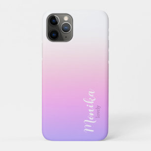 Violet and pink ombre design iPhone 11 pro case
