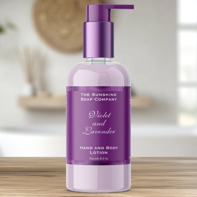 Violet and Violet Foil Cosmetics Bottle Label (Creator Uploaded)