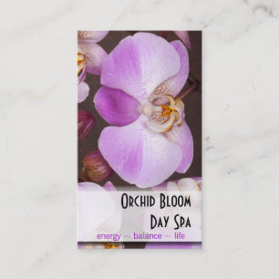 Violet and White Orchid Photo Appointment Card