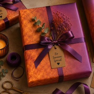 Violet Ashfall Wrapping Paper Sheet