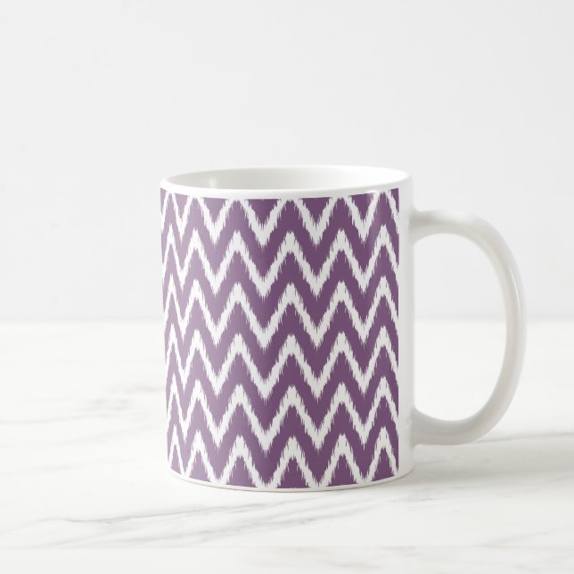 Violet Asian Moods Ikat Chevrons Coffee Mug (Right)