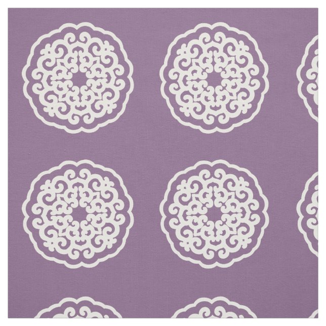 Violet Asian Moods Mandalla ~ small pattern Fabric (Swatch)