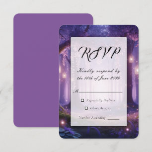 Violet at Midnight Enchanted Forest RSVP Card