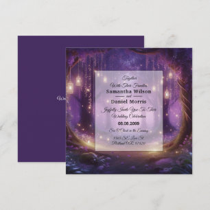 Violet at Midnight Enchanted Forest Wedding Invitation