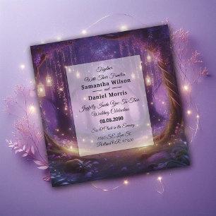 Violet at Midnight Enchanted Forest Wedding Invitation