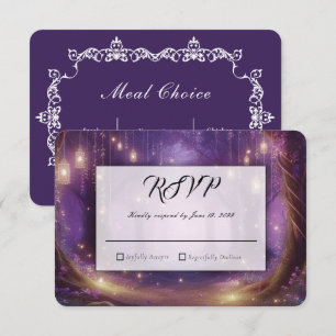Violet at Midnight Enchanted Forest Wedding RSVP Card