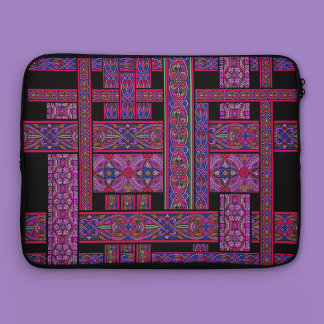 Violet Aurora Stained Glass Laptop Sleeve