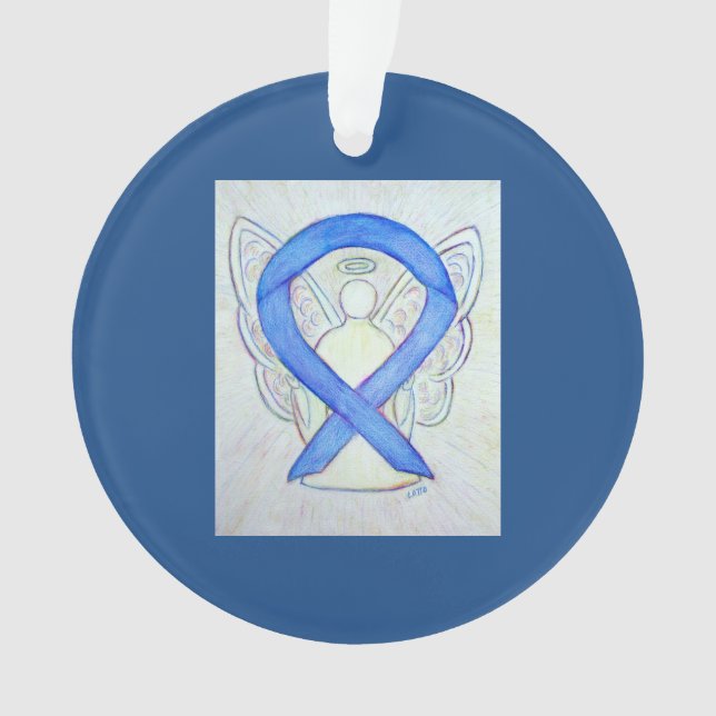 Violet Awareness Ribbon Angel Customised Ornaments (Front)