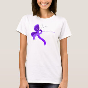 Violet Awareness Ribbon Butterfly T-Shirt