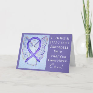 Violet Awareness Ribbon Custom Cause Angel Cards