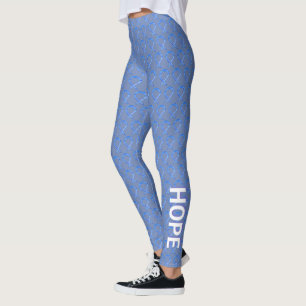 Violet Awareness Ribbon Custom Words Art Leggings