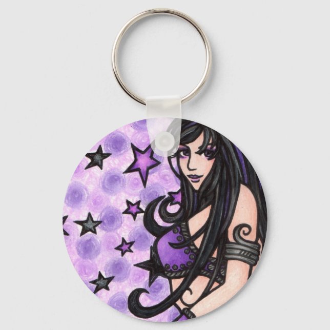 Violet Belly Dancer Key Ring (Front)