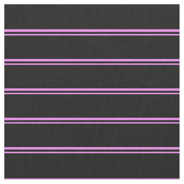 Violet & Black Coloured Lines/Stripes Pattern Fabric (Close Up)