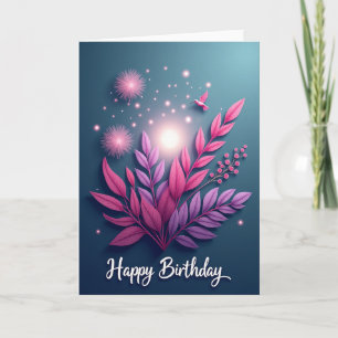 Violet Bloom Birthday Card