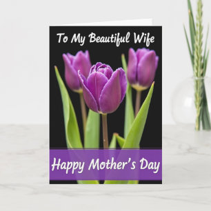 Violet Blossom Moms Day Card