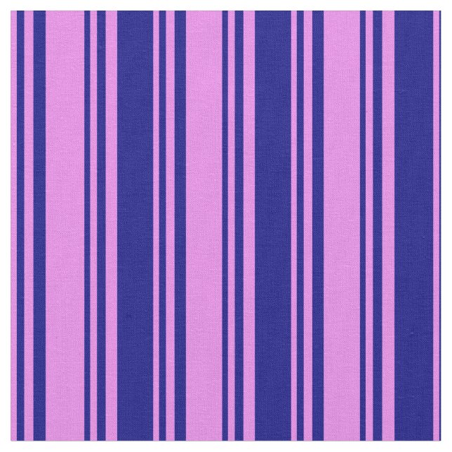 Violet & Blue Coloured Stripes Fabric (Close Up)