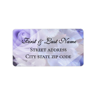 Violet Blue Florals Label
