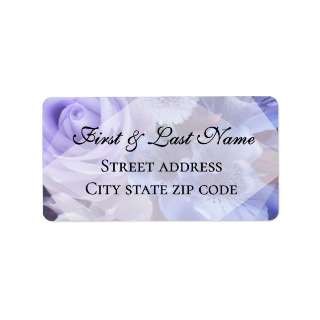 Violet Blue Florals Label (Front)