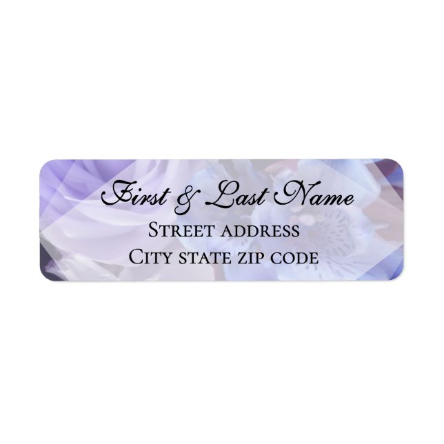 Violet Blue Florals Label (Front)