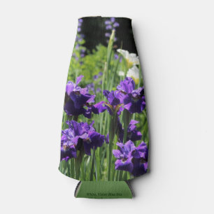 Violet Blue & White Siberian Iris Bottle Cooler