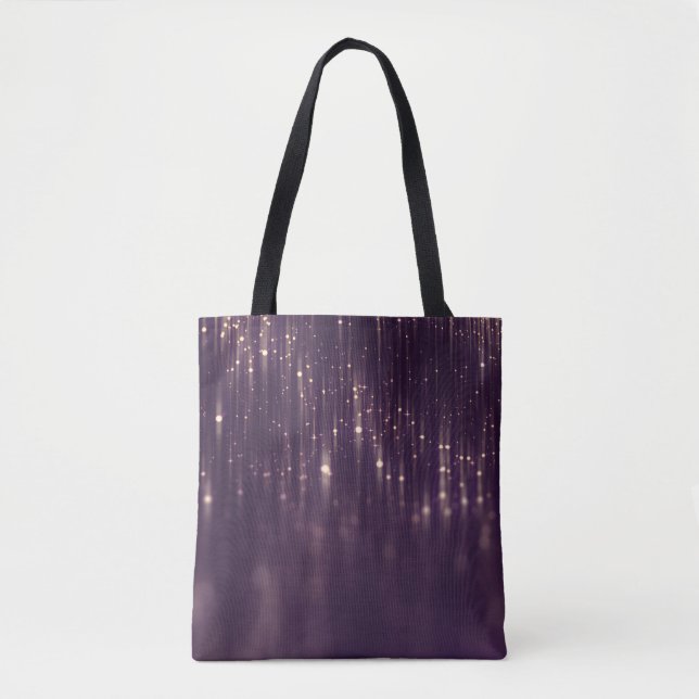 Violet Bokeh Circles: Beautiful Illustration Tote Bag (Front)