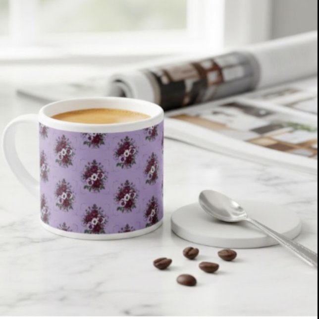 Violet Bouquet Espresso Mug (Creator Uploaded)