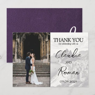 Violet Brazil Passport Thank You Card