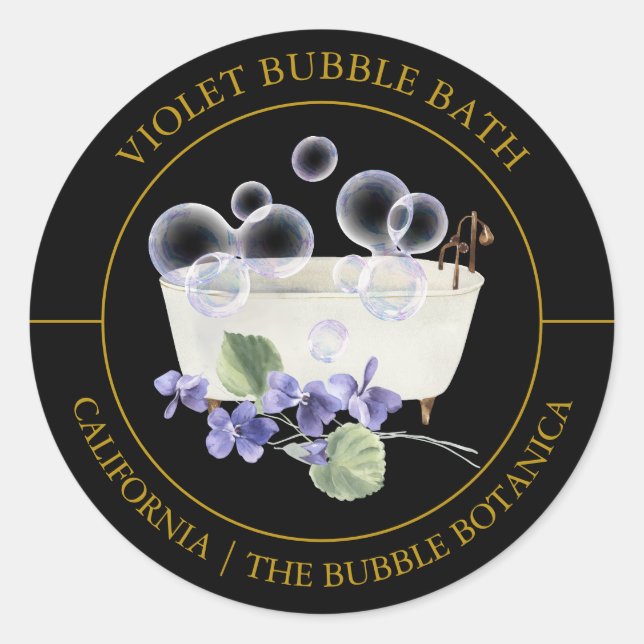 Violet Bubble Bath label (Front)