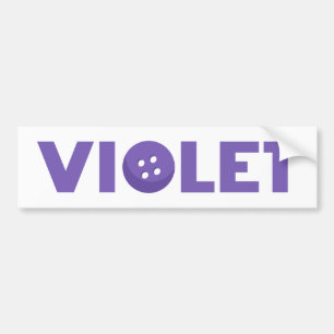 Violet button bumper sticker
